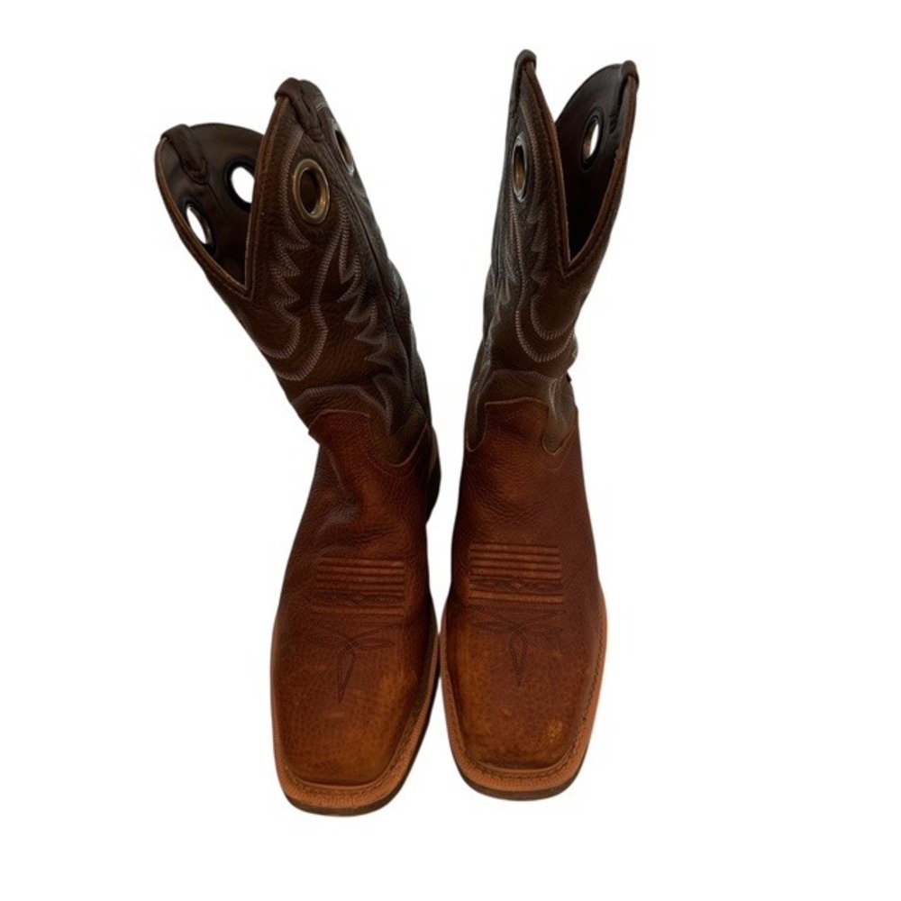 Tecovas Work Boots Square Toe Non-Metallic Toe Brown Leather Boots 10D